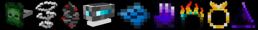 Bounty curios (left-to-right accordingly to description)