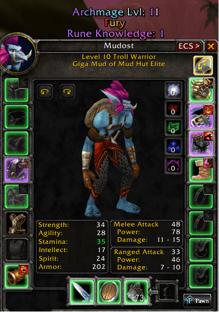 Inventory of Locked & Unlocked Gear Slots