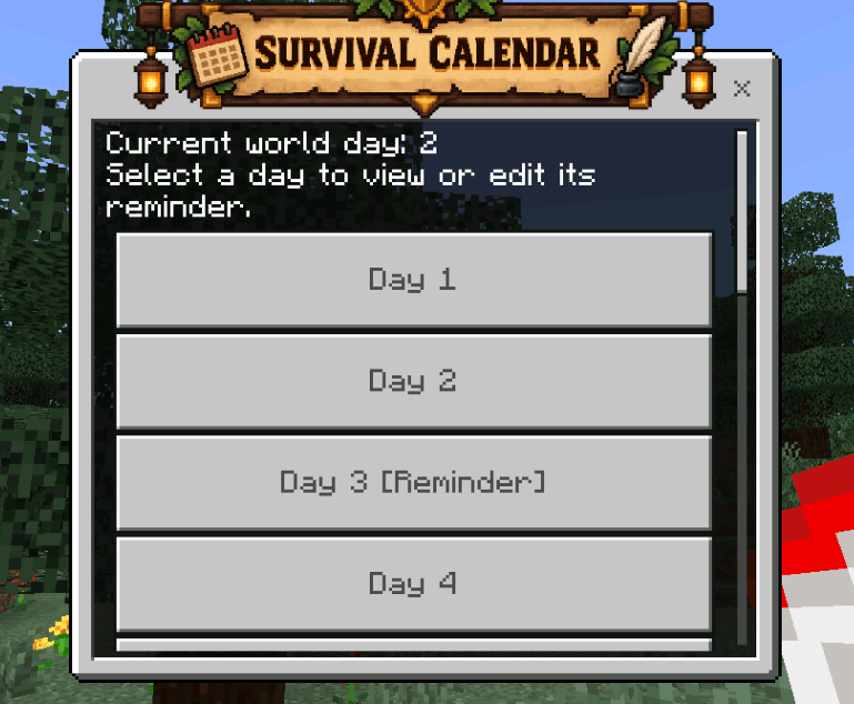 Calender Survival — Minecraft Bedrock addon, screenshot 6
