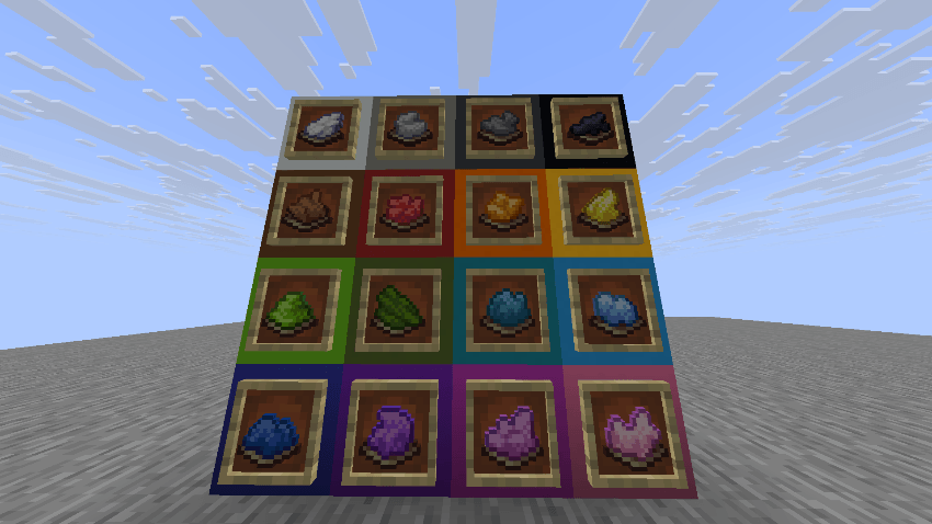 Showcase of the new dye textures