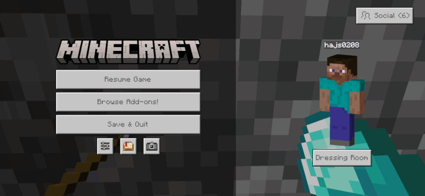 Without pack pausescreen