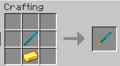 Diamond Rod With Gold Tip crafting