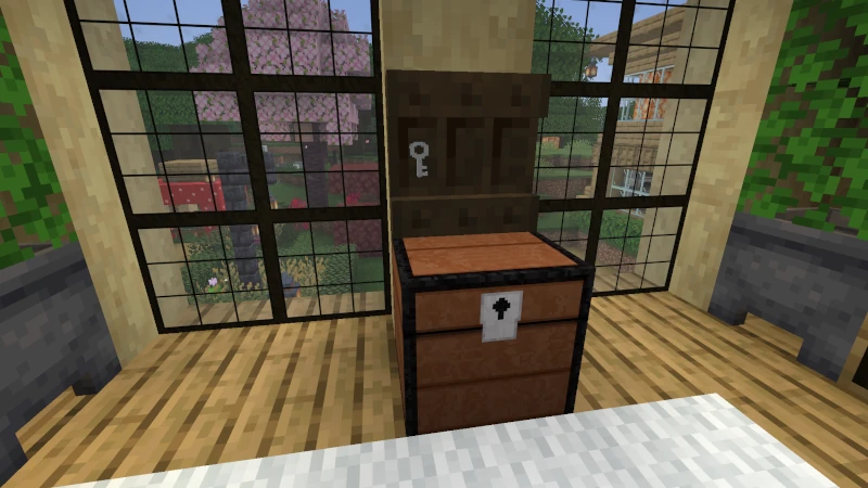 Cozy interior featuring the new Oak Window and Decorative Storage Box in action.