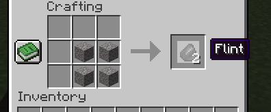 The crafting recipe