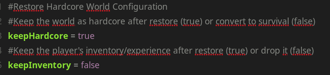 Настройки конфигурации