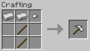 The crafting recipe for the coin chisel.