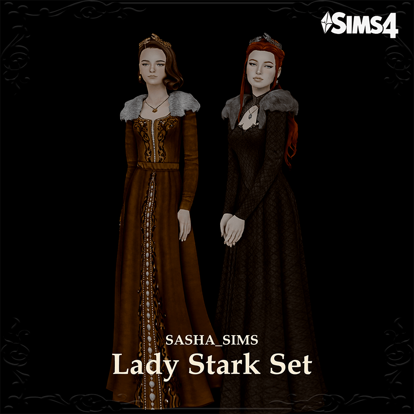 Lady Stark's medieval clothing set - The Sims 4 Create a Sim - CurseForge