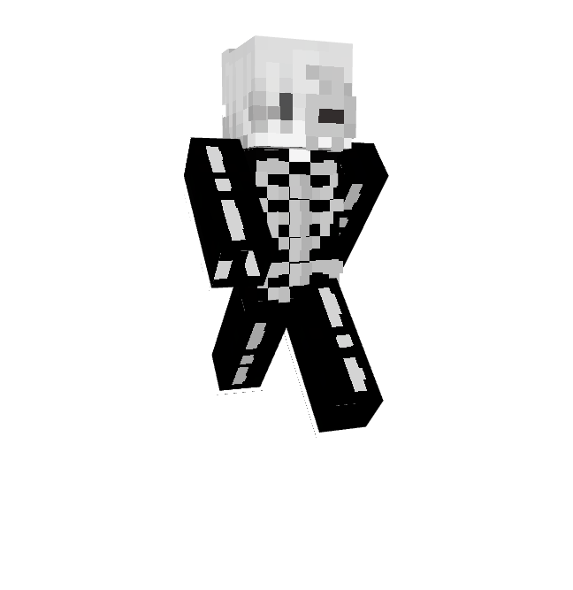 Scoopy scary skeleton — Minecraft Bedrock skin, screenshot 3