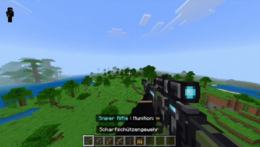 Arsenal guns HD — Minecraft Bedrock addon, screenshot 1