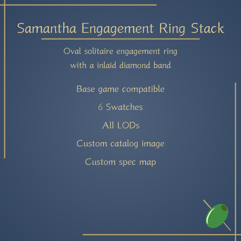 Samantha Engagement Ring Stack - The Sims 4 Create a Sim - CurseForge