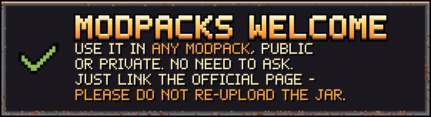 Modpacks welcome