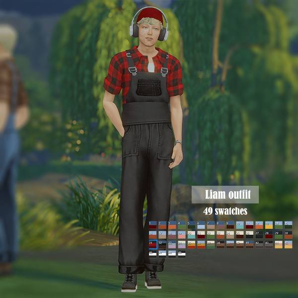 Liam outfit (dungarees) - The Sims 4 Create a Sim - CurseForge