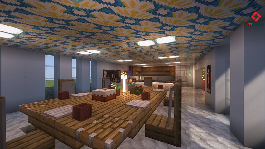 Survival Modern House #129 (Achievements On) — Minecraft Bedrock map, screenshot 3