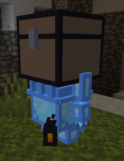 Diamond Block Golem with Lamp