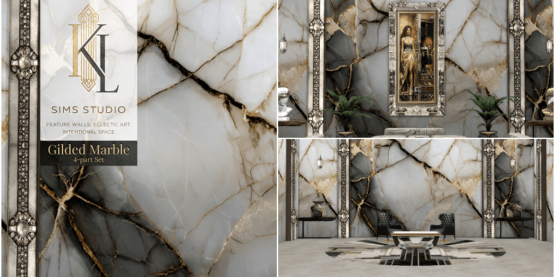 Gilded Marble Set
