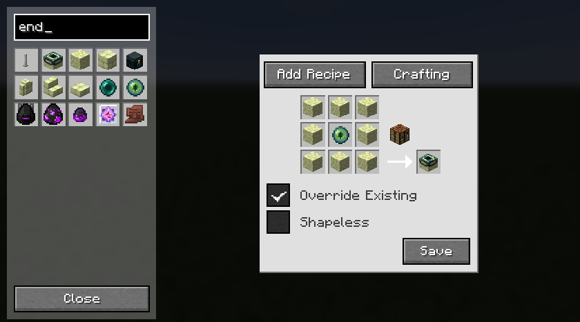 Crafting Window