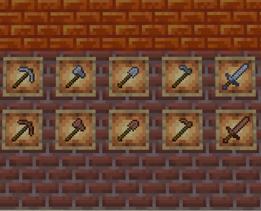 Clay and Terracotta tools displayed