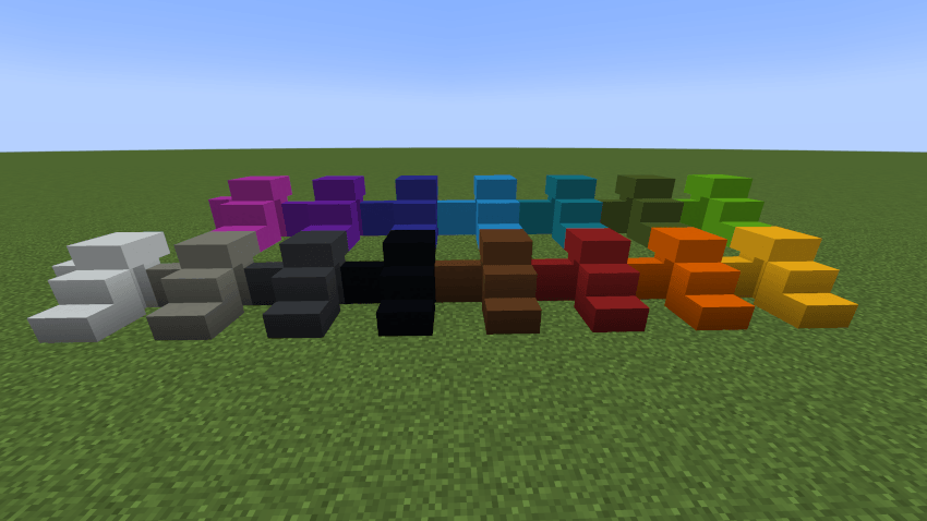 All added concrete block variants in two rows