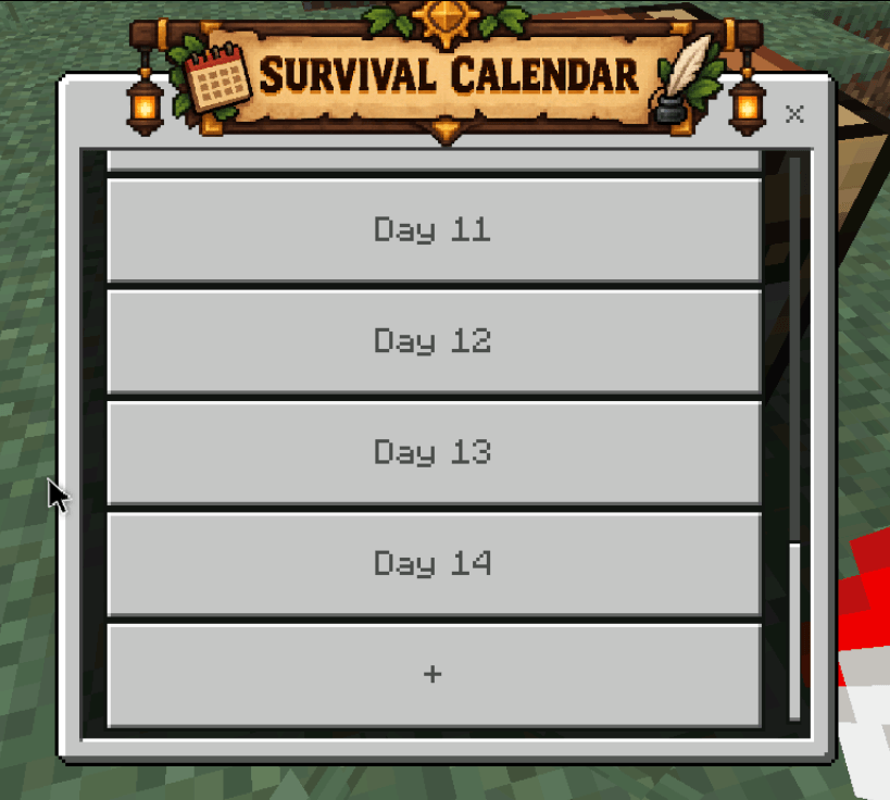 Calender Survival — Minecraft Bedrock addon, screenshot 10