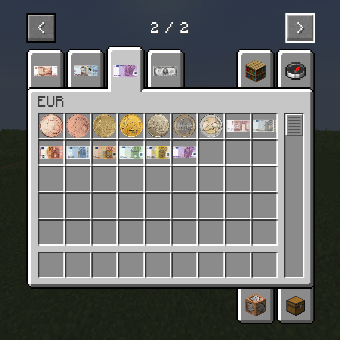 EUR creative tab