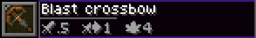 Blast Crossbow Stats