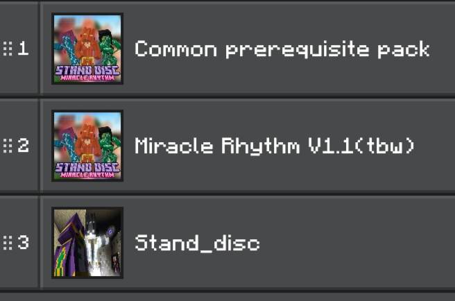 Note: The common prerequisite pack is only made for the behavior pack