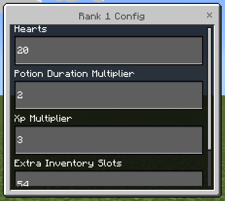 Rank Config