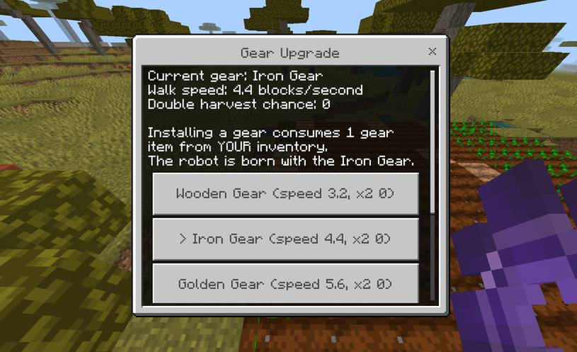 Farm Worker Robot — the robot that farms for you — Minecraft Bedrock addon, screenshot 25