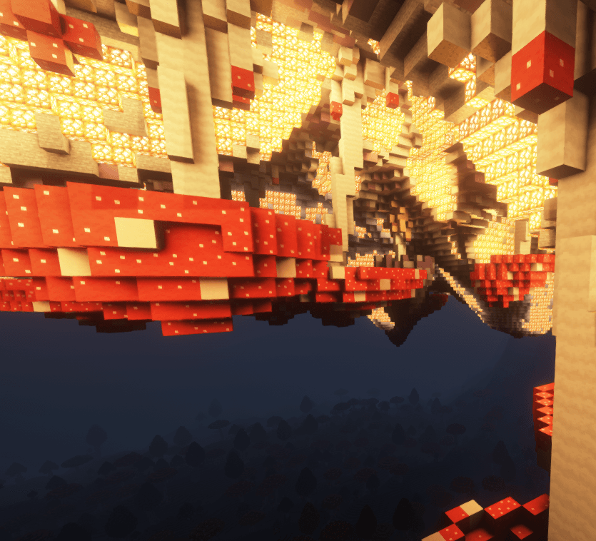 Giant mushrooms and lava lakes