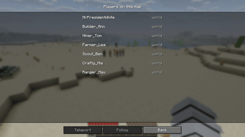 Players on this map: teleport or follow