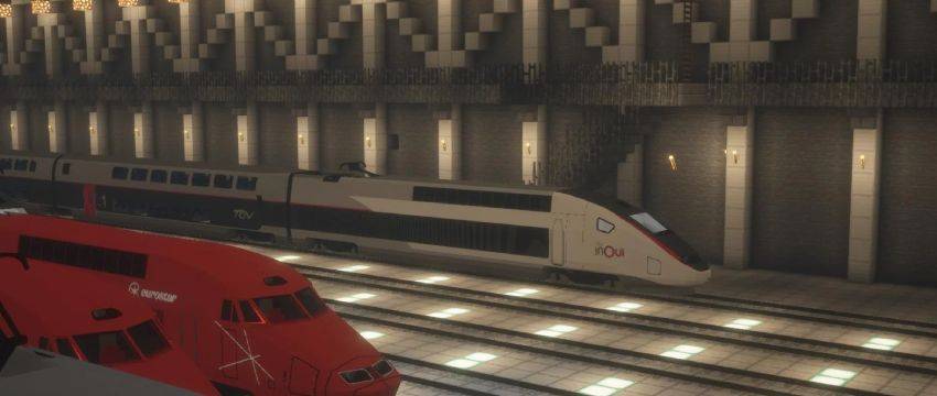 TGV Duplex in a hangar