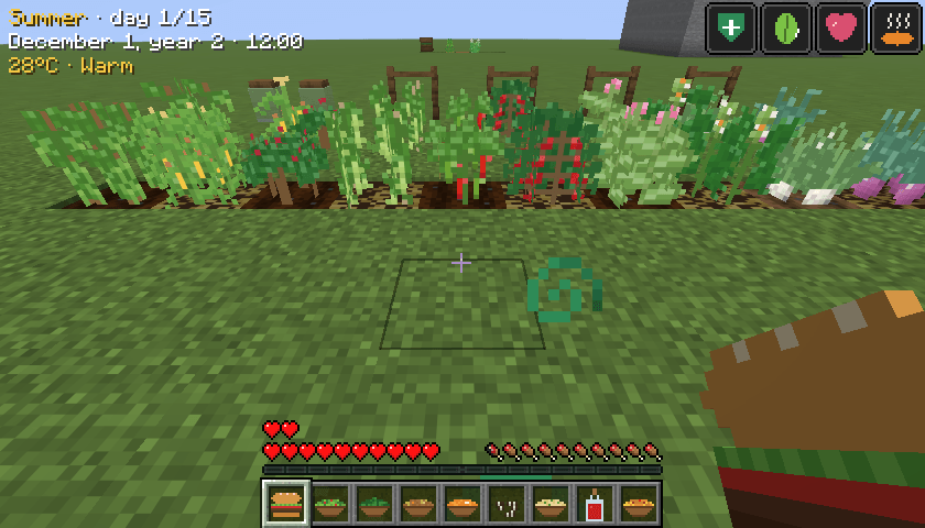 The new crops in the field