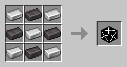 The crafting recipe for the X-Ray Block.