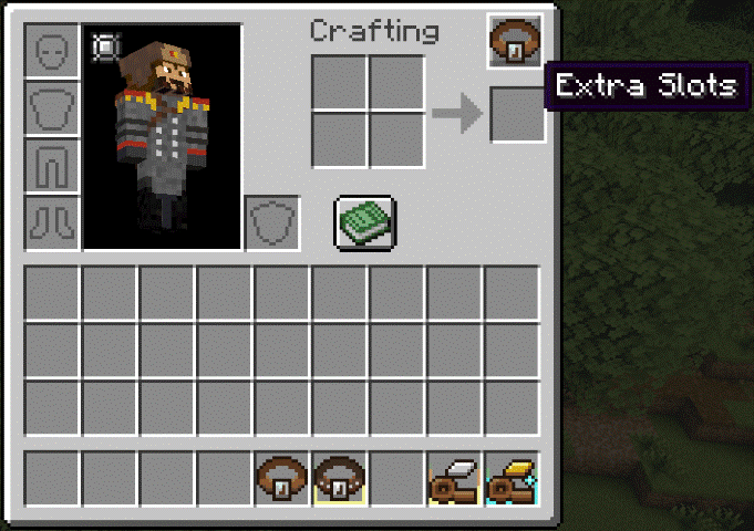 Inventory with the Extra Slots button