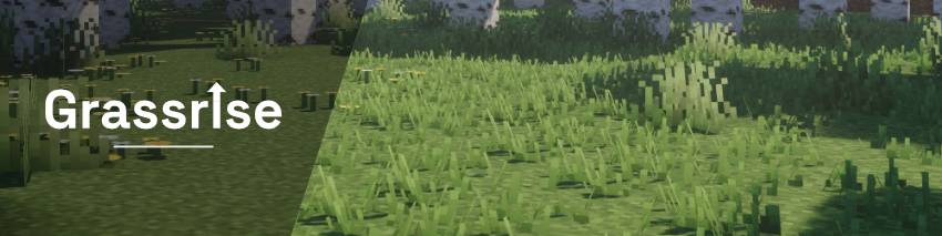 Grassrise 3D grass in a birch forest.