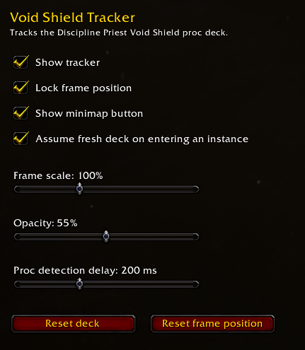 Void Shield Tracker Options Panel