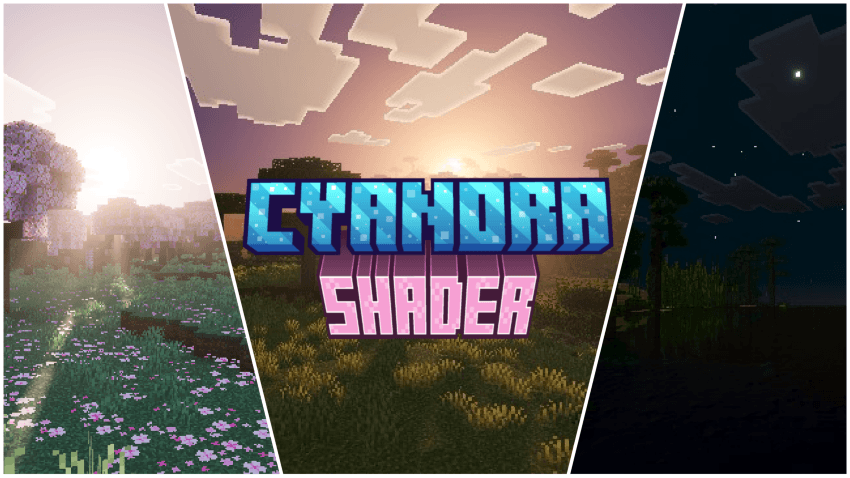 Cyanora Shader — Minecraft Bedrock texture pack, screenshot 1
