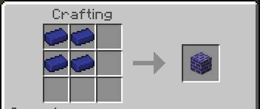 Colored Brick Block crafting recipe (can use any color)