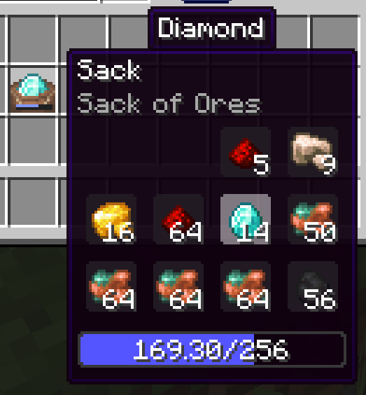 sack of ores example
