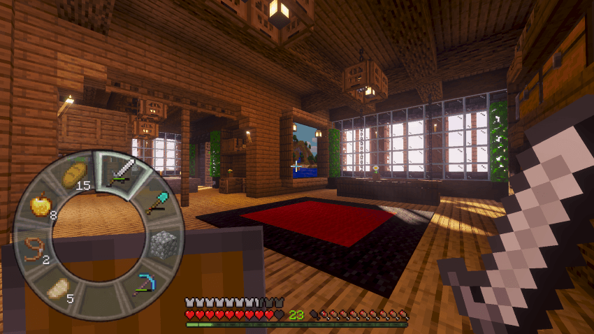 Vanilla Circular Hotbar — Minecraft Bedrock texture pack, screenshot 2