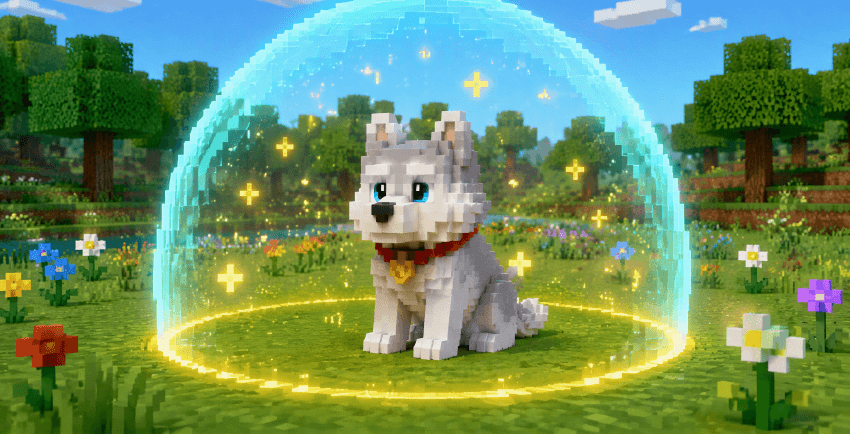 cão com escudo