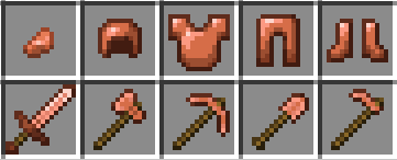 Screenshot of copper items without the pack