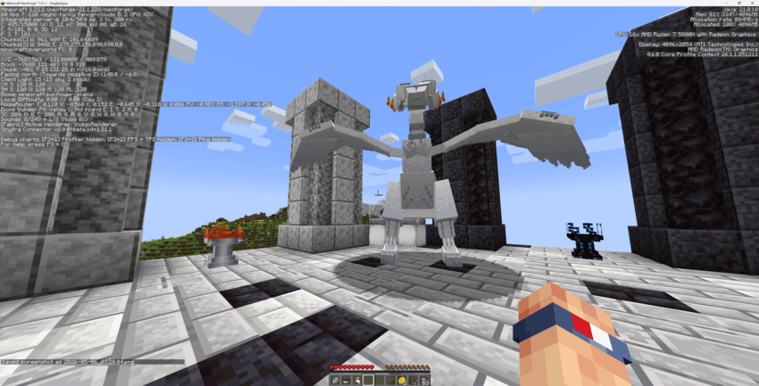 Just showing it's running with Neoforge, don't mind anything else.