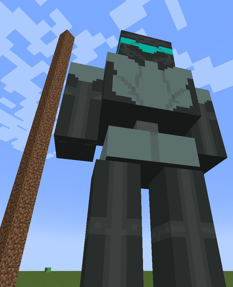 Bobots are roughly 18 blocks tall