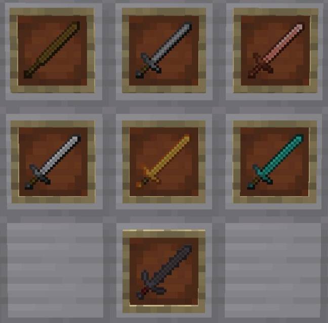 All swords (in game)