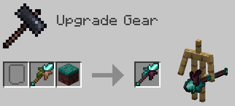 Diamond warpedthorn smithing recipe, it requires no template/upgrade, either a diamond mossthorn or diamond crimsonthorn and a warped nylium
