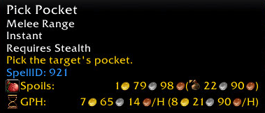 Pick Pocket Spell Summary