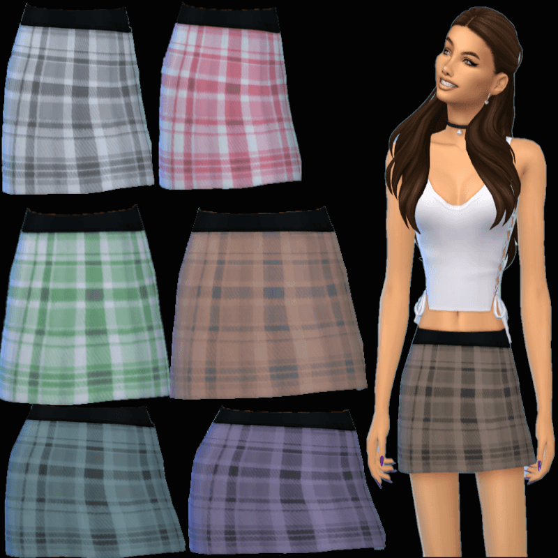 Teen Plaid Skirt The Sims 4 Create a Sim CurseForge