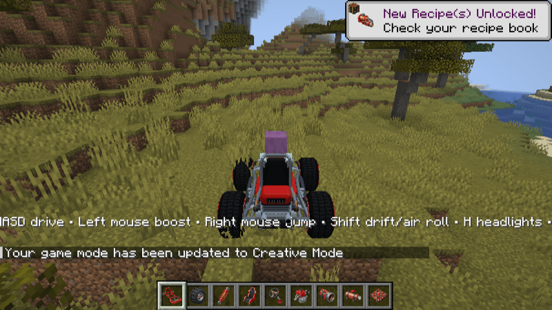 Actual gameplay: the Amphibious tier with larger tires and reinforced chassis.
