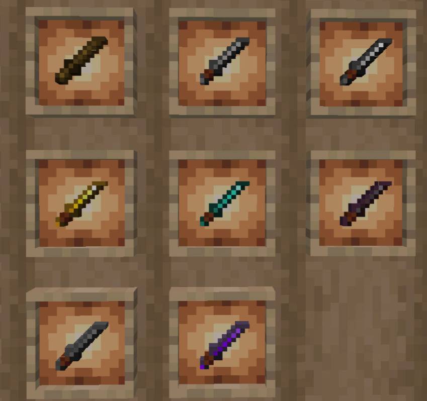 All of the different dagger.